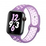 Wholesale Breathable Sport Strap Wristband Replacement for Apple Watch Series 8/7/6/5/4/3/2/1/SE - 41MM/40MM/38MM (Purple Pink)
